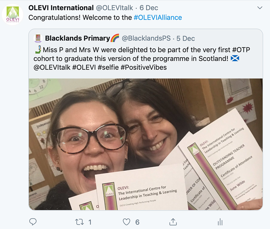 Celebrating first OTP in Scotland